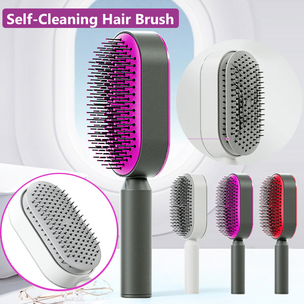 Self-Cleaning Hairbrush for Women
