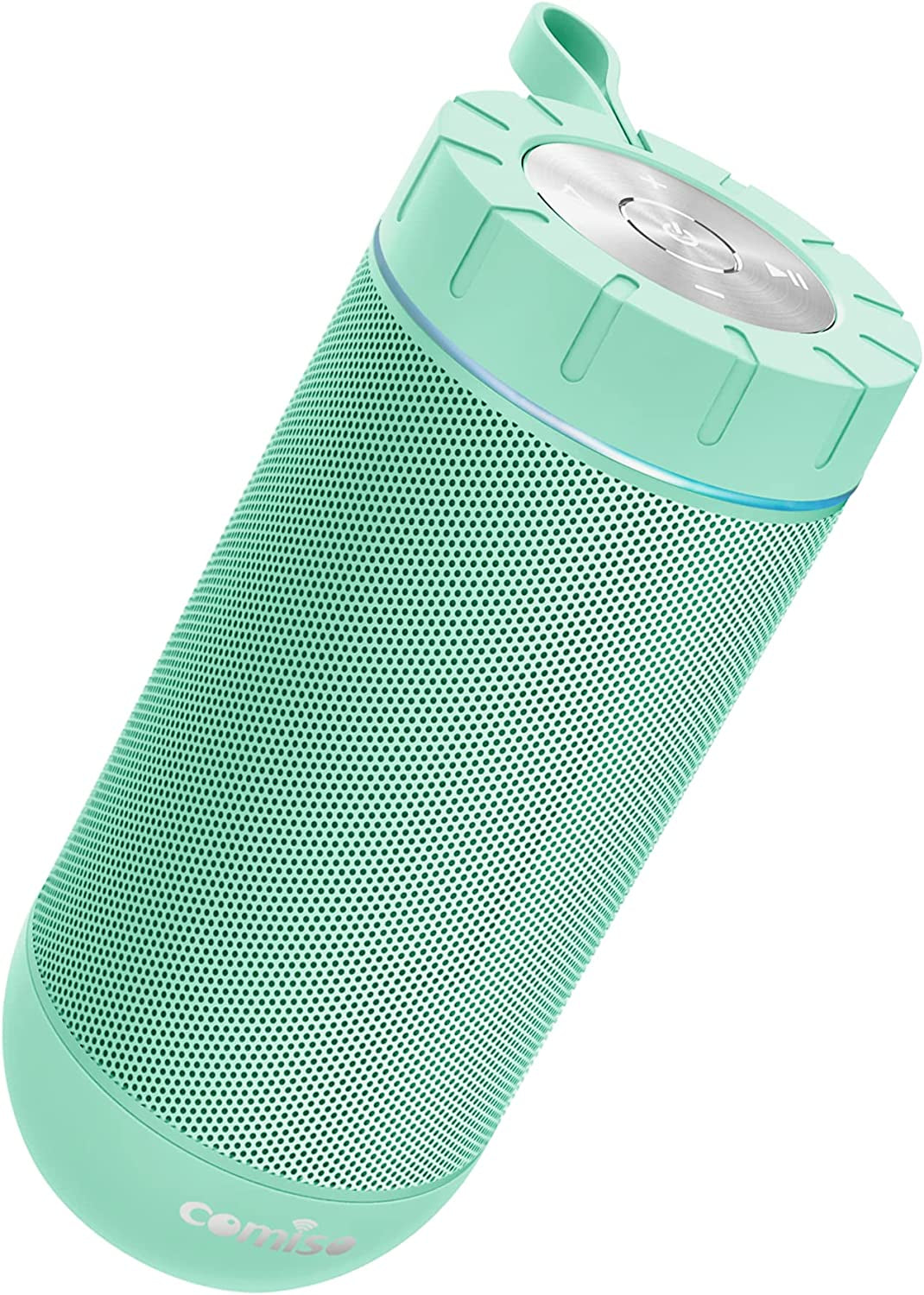 X26 Bluetooth Speaker, IPX4 Waterproof Speakers 360° HD Surround Sound with Punchy Bass, Wireless Dual Pairing, 24H Playtime, Portable Speaker for Shower, Home, Outdoor, Camping, Beach - Blue