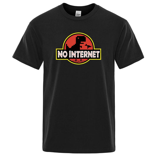 No internet Dinosaur T Shirt