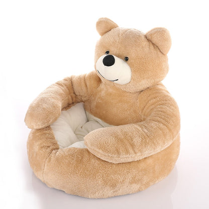 TEDDYLOUNGE - SUPER SOFT BEAR HUG PET BED FOR SMALL PETS