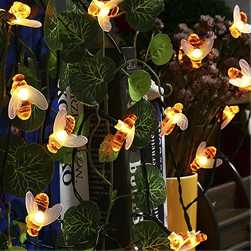 SOLAR POWERED HONEYBEE DESIGN LED FAIRY LIGHTS