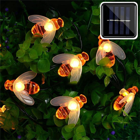 SOLAR POWERED HONEYBEE DESIGN LED FAIRY LIGHTS