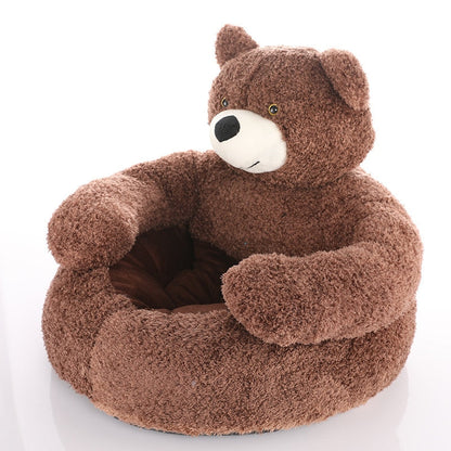 TEDDYLOUNGE - SUPER SOFT BEAR HUG PET BED FOR SMALL PETS