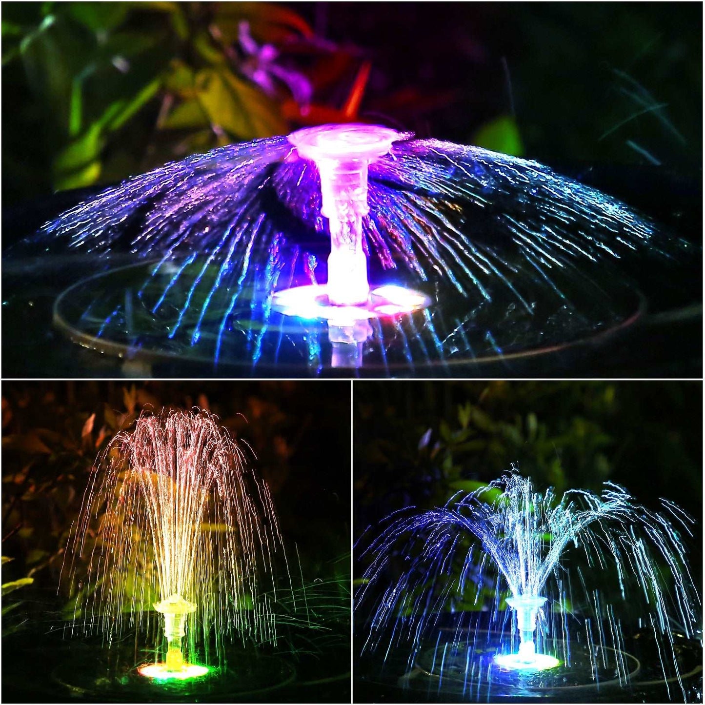 AviGlow - RGB Solar Bird Bath Fountain