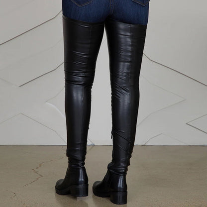 Surgical thigh-high stretch boots