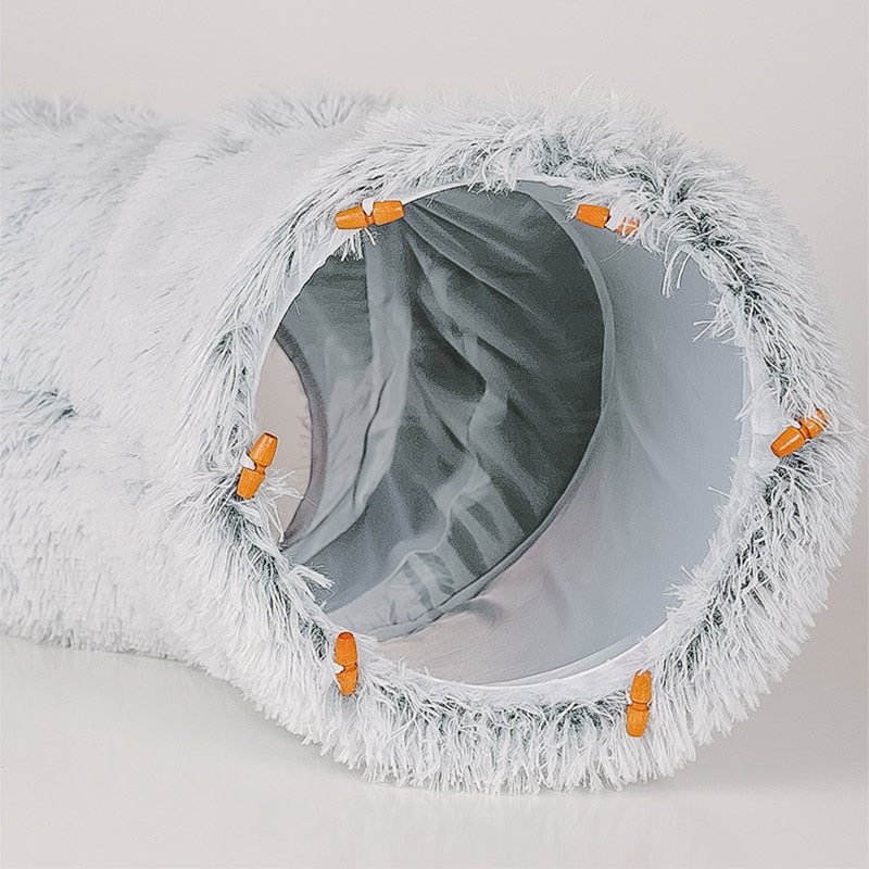 PurrParadise - 2-In-1 Round Cat Bed And Tunnel Toy