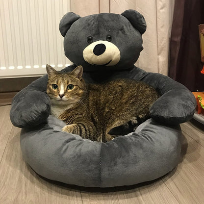 TEDDYLOUNGE - SUPER SOFT BEAR HUG PET BED FOR SMALL PETS